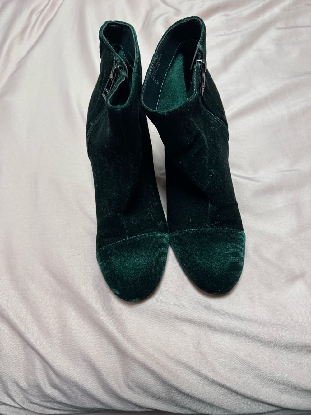 Charles | Suede Chunky Heel Boot in Emerald Green | size 8